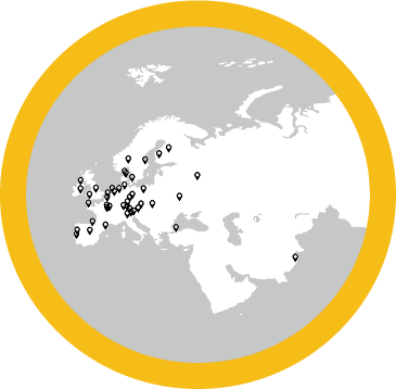 Mapa de Europa y Oriente Medio